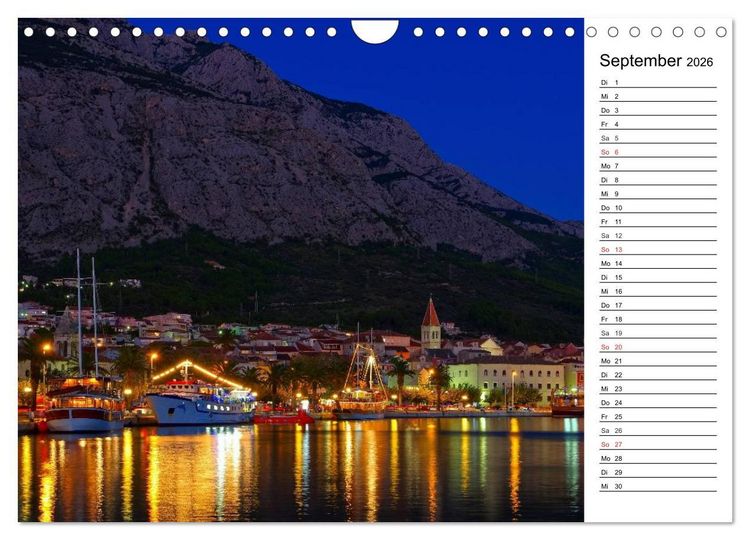 Produktbild: Makarska Riviera - Malerische Urlaubsorte in Dalmatien (Wandkalender 2026 DIN A4 quer), CALVENDO Monatskalender