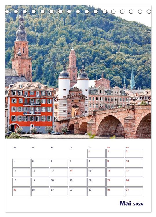 Produktbild: Heidelberg - Historische Altstadt (Tischkalender 2026 DIN A5 hoch), CALVENDO Monatskalender