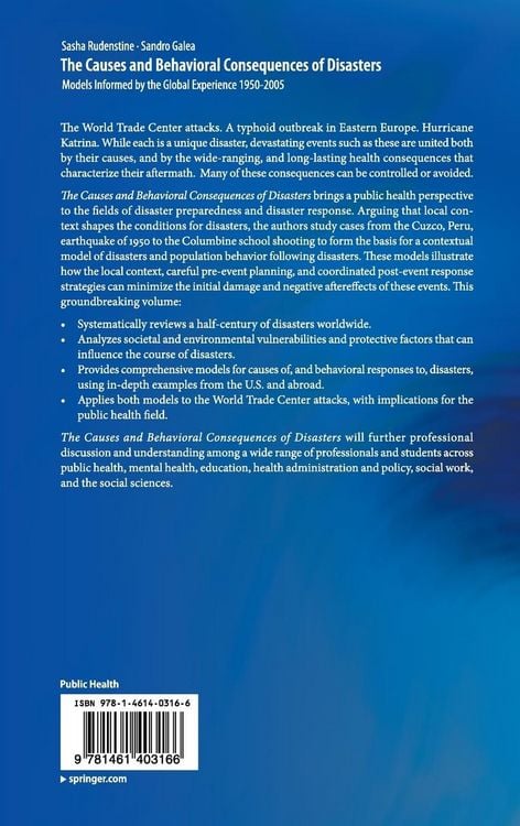 Produktbild: The Causes and Behavioral Consequences of Disasters