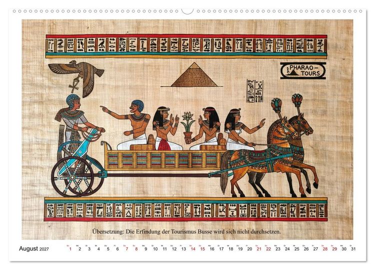 Produktbild: Am Nil ist auch nur Montag (hochwertiger Premium Wandkalender 2027 DIN A2 quer), Kunstdruck in Hochglanz