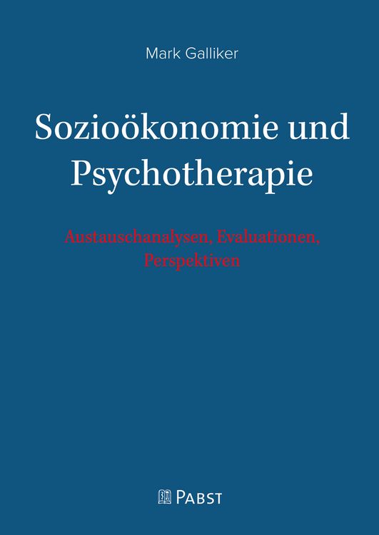 Produktbild: Sozio&ouml;konomie und Psychotherapie