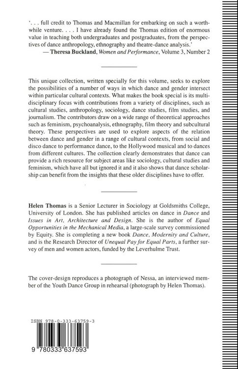Produktbild: Dance, Gender and Culture