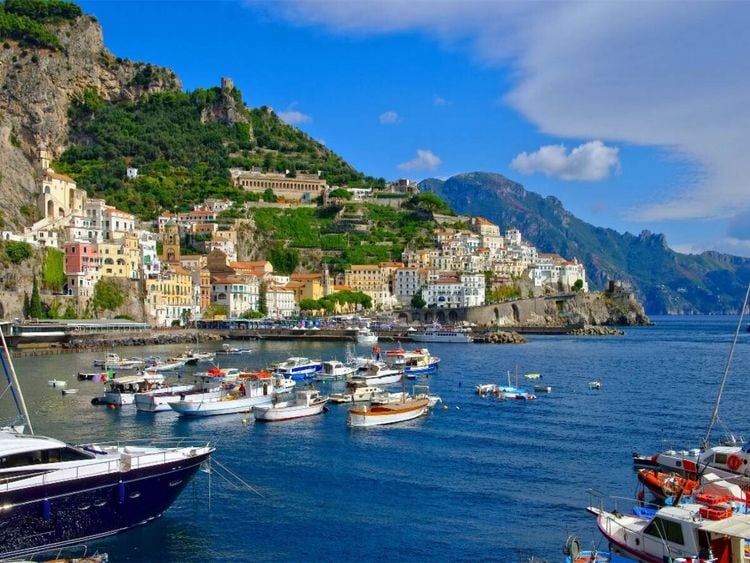 Produktbild: CALVENDO Puzzle Die Stadt Amalfi | 1000 Teile Lege-Gr&ouml;&szlig;e 64x48cm Foto-Puzzle f&uuml;r gl&uuml;ckliche Stunden