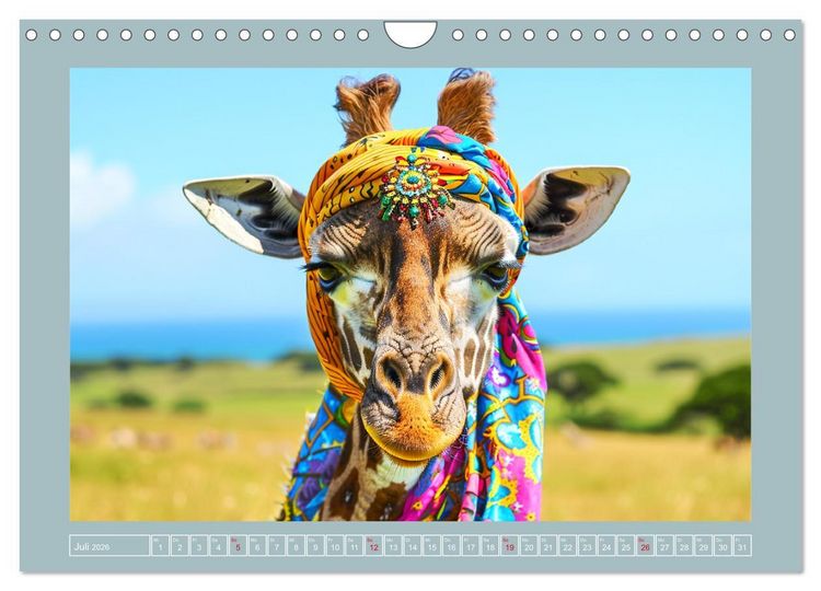 Produktbild: Giraffen-Trend. Hals und Stil (Wandkalender 2026 DIN A4 quer), CALVENDO Monatskalender