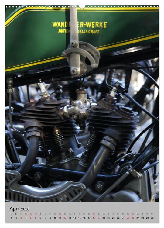 Produktbild: Motorrad Oldtimer - Motoransichten (hochwertiger Premium Wandkalender 2026 DIN A2 hoch), Kunstdruck in Hochglanz