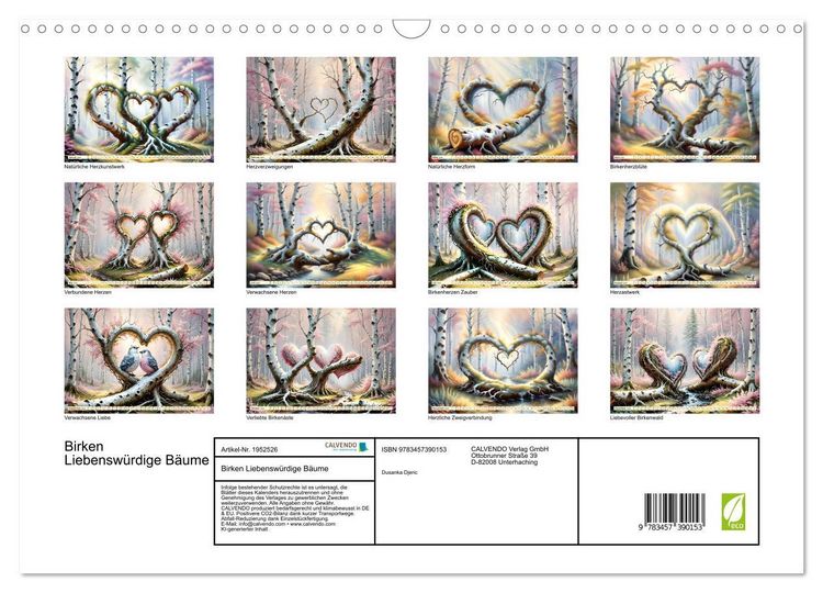 Produktbild: Birken Liebensw&uuml;rdige B&auml;ume (Wandkalender 2026 DIN A3 quer), CALVENDO Monatskalender