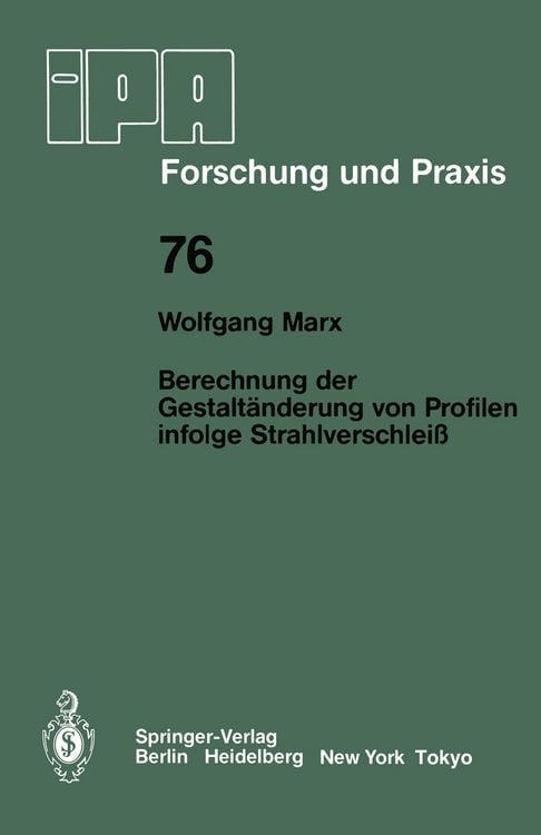 Produktbild: Berechnung der Gestalt&auml;nderung von Profilen infolge Strahlverschlei&szlig;