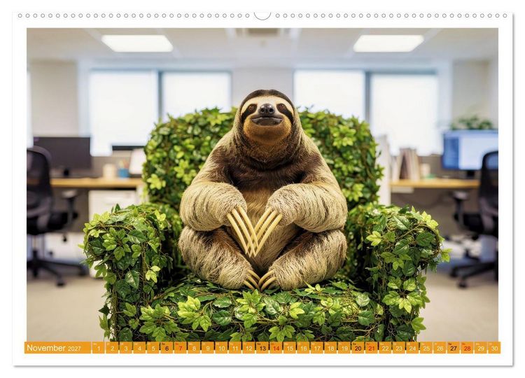 Produktbild: Faultiere im Beruf (hochwertiger Premium Wandkalender 2027 DIN A2 quer), Kunstdruck in Hochglanz