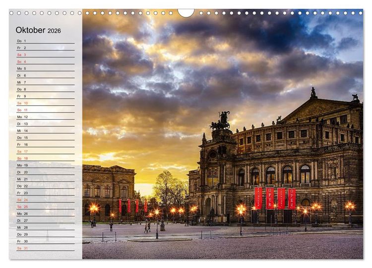 Produktbild: WUNDERVOLLES DRESDEN (Wandkalender 2026 DIN A3 quer), CALVENDO Monatskalender