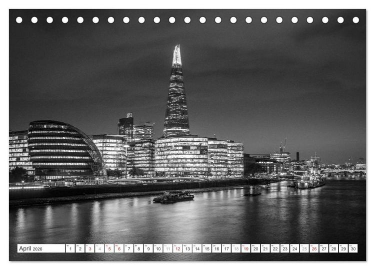 Produktbild: London Stadt an der Themse (Tischkalender 2026 DIN A5 quer), CALVENDO Monatskalender