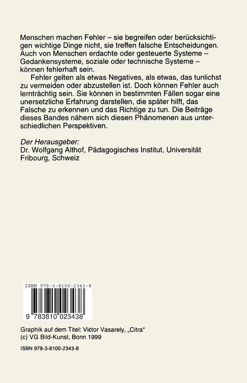 Produktbild: Fehlerwelten