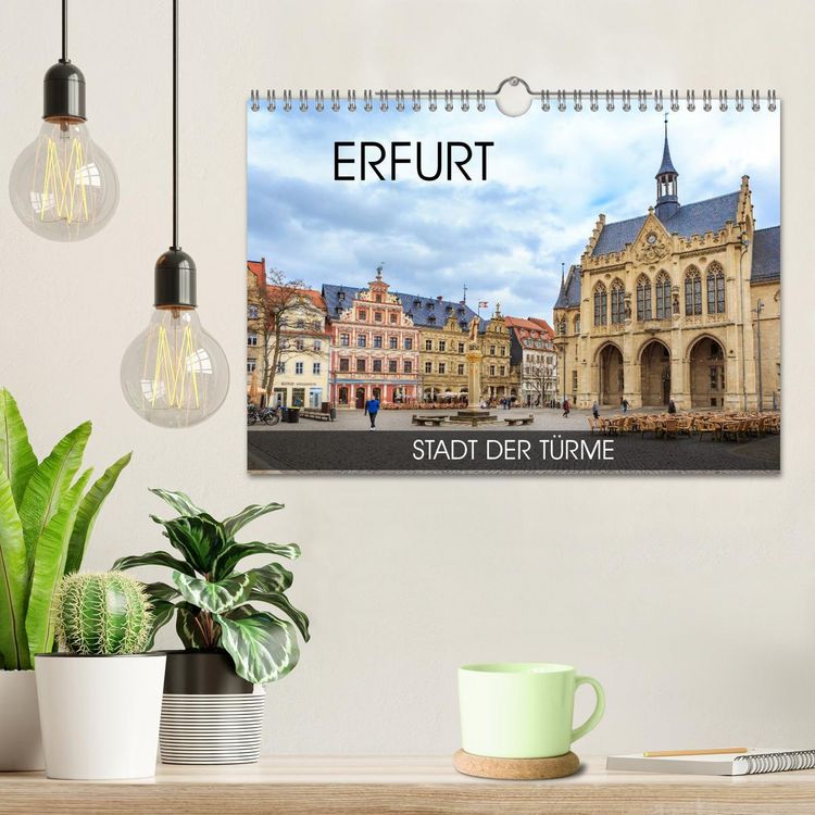 Produktbild: Erfurt - Stadt der T&uuml;rme (Wandkalender 2026 DIN A4 quer), CALVENDO Monatskalender