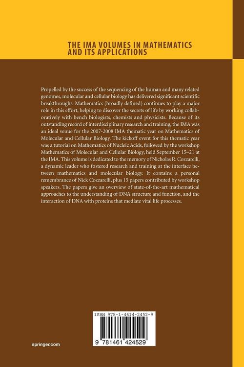 Produktbild: Mathematics of DNA Structure, Function and Interactions