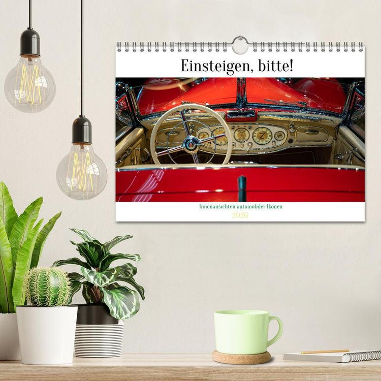 Produktbild: Einsteigen, bitte! - Innenansichten automobiler Ikonen (Wandkalender 2026 DIN A4 quer), CALVENDO Monatskalender