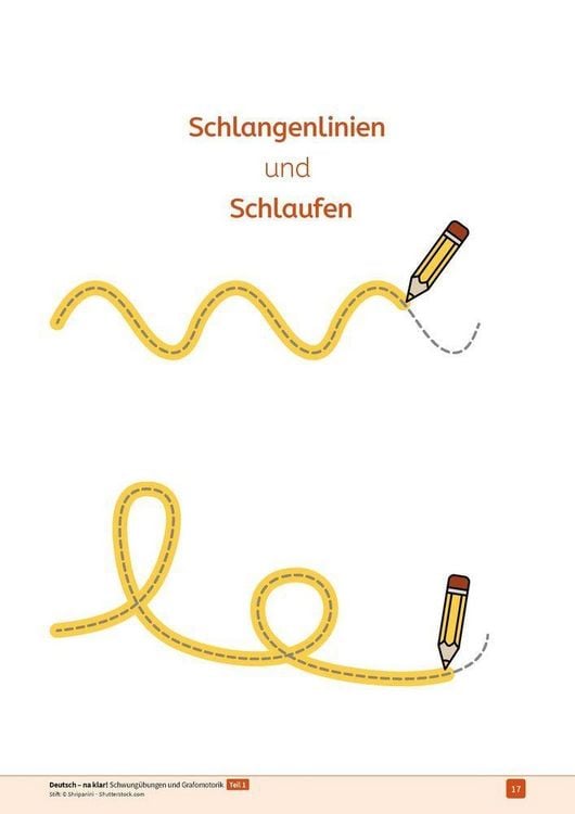 Produktbild: Deutsch - na klar! Schwung&uuml;bungen und Grafomotorik Teil 1