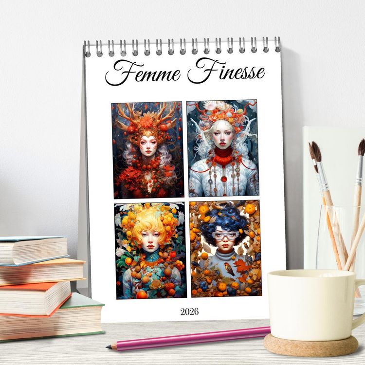 Produktbild: Femme Finesse (Desk Calendar 2026 DIN A5 portrait), CALVENDO 12 Month DeskCalendar