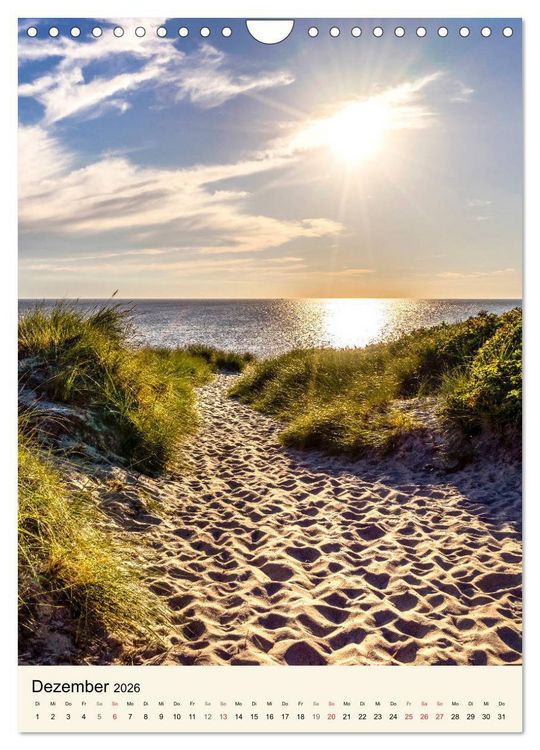 Produktbild: INSEL SYLT, Berauschende Nat&uuml;rlichkeit (Wandkalender 2026 DIN A4 hoch), CALVENDO Monatskalender