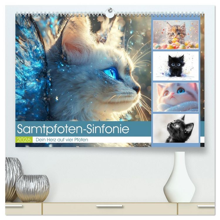 Produktbild: Samtpfoten-Sinfonie (hochwertiger Premium Wandkalender 2026 DIN A2 quer), Kunstdruck in Hochglanz