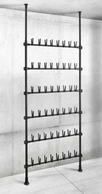 Produktbild: Teleskop-System Mod. Herkules Shoes Schwarz, ausziehregal f&uuml;r 48 Paar Schuhe