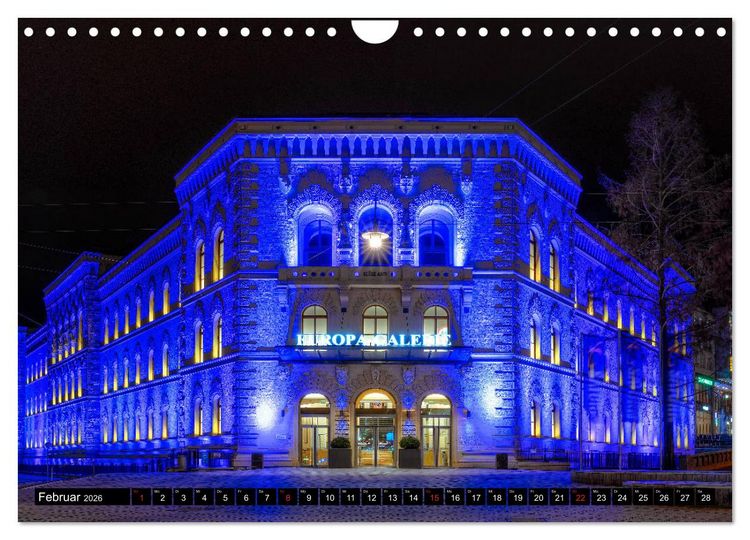 Produktbild: City Lights Saarbr&uuml;cken (Wandkalender 2026 DIN A4 quer), CALVENDO Monatskalender