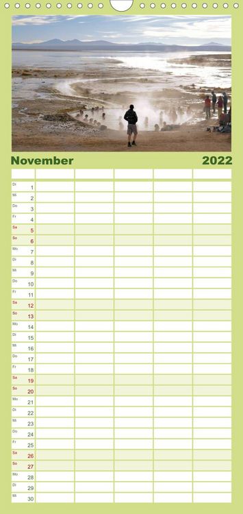 Produktbild: Familienplaner Backpacker um die Welt (Wandkalender 2022 , 21 cm x 45 cm, hoch)