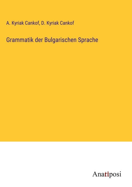 Produktbild: Grammatik der Bulgarischen Sprache