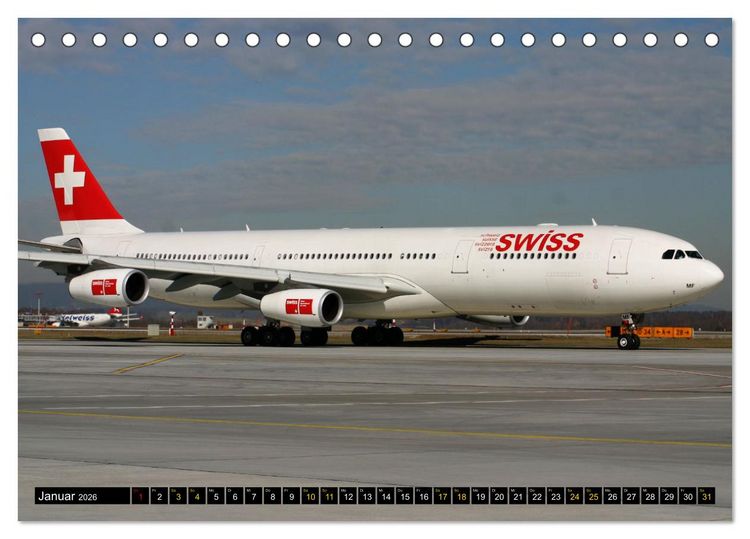 Produktbild: Airbus Airliners (Tischkalender 2026 DIN A5 quer), CALVENDO Monatskalender