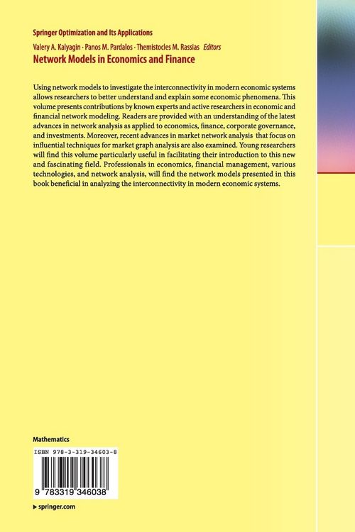 Produktbild: Network Models in Economics and Finance