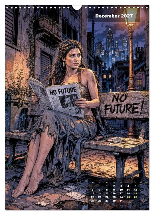 Produktbild: No Future: Dystopische Street-Art Graphic Novel (Wandkalender 2027 DIN A3 hoch), CALVENDO Monatskalender