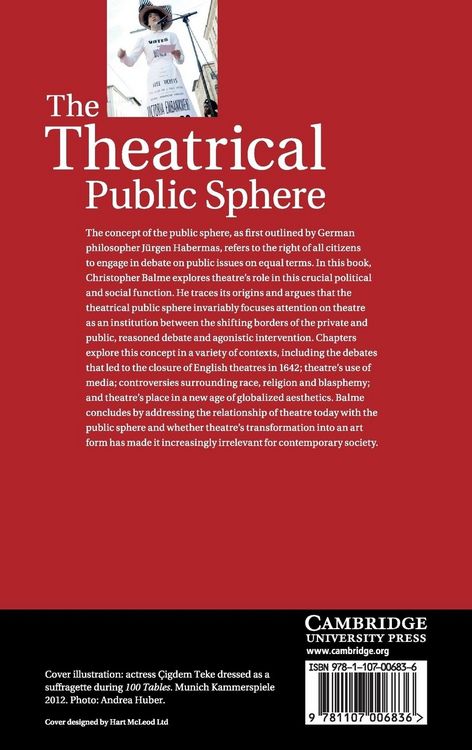 Produktbild: The Theatrical Public Sphere