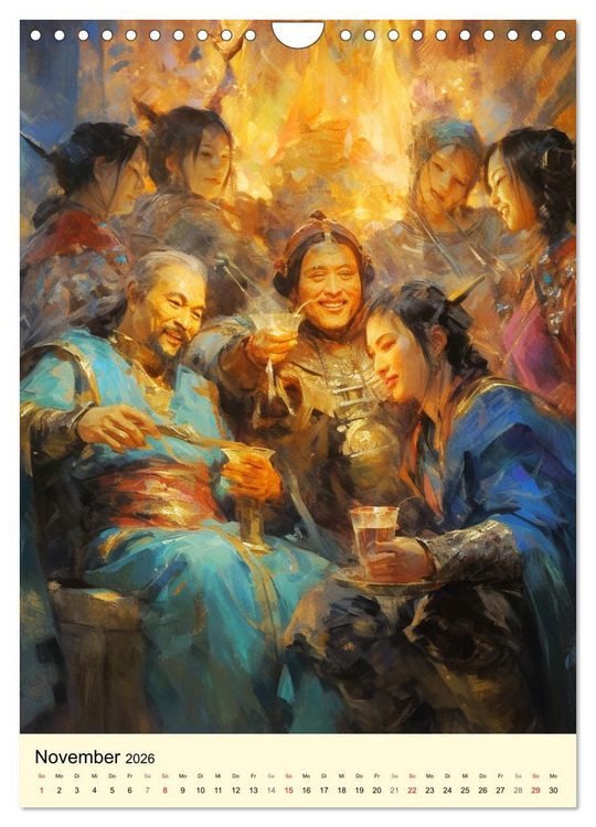 Produktbild: Fantasy-Krieger der Mongolei. Inspiriert von Dschingis Khan (Wandkalender 2026 DIN A4 hoch), CALVENDO Monatskalender