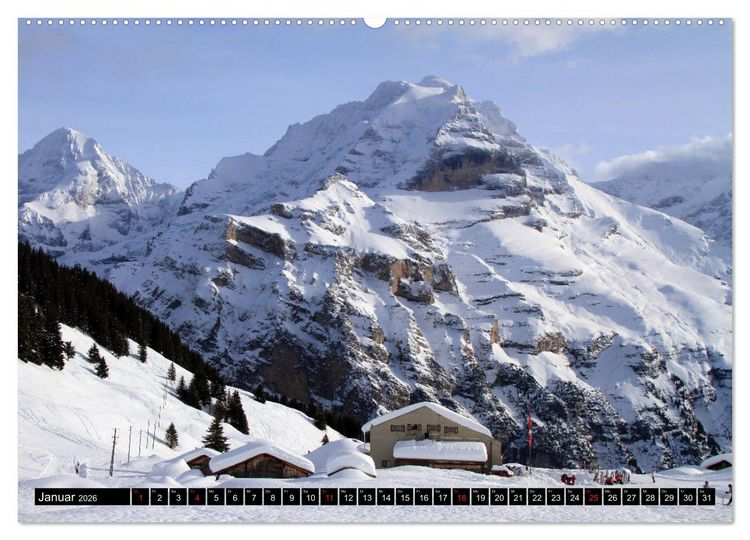 Produktbild: Das Dreigestirn im Berner Oberland. Eiger, M&ouml;nch und Jungfrau (Wandkalender 2026 DIN A2 quer), CALVENDO Monatskalender