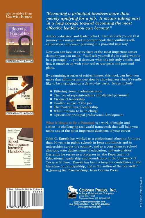 Produktbild: What It Means to Be a Principal