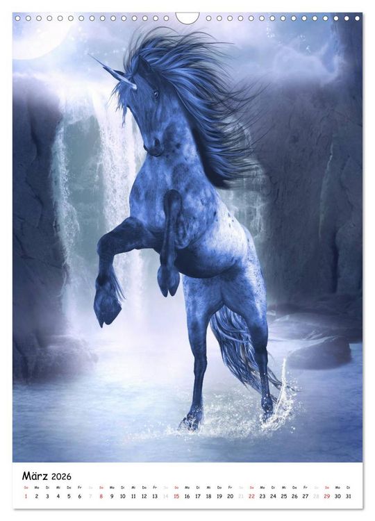 Produktbild: Einhorn und Pegasus (Wandkalender 2026 DIN A3 hoch), CALVENDO Monatskalender