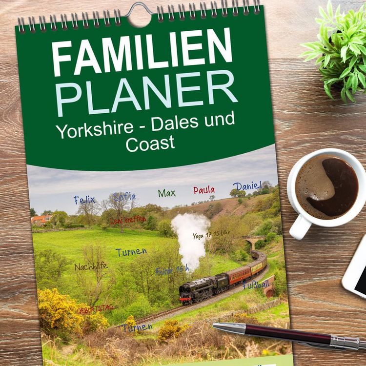 Produktbild: Familienplaner 2026 - Yorkshire - Dales und Coast mit 5 Spalten (Wandkalender, 21 x 45 cm) CALVENDO