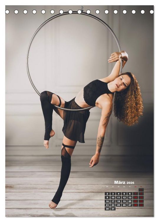 Produktbild: Aerial Hoop Magic (Tischkalender 2026 DIN A5 hoch), CALVENDO Monatskalender