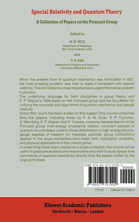 Produktbild: Special Relativity and Quantum Theory