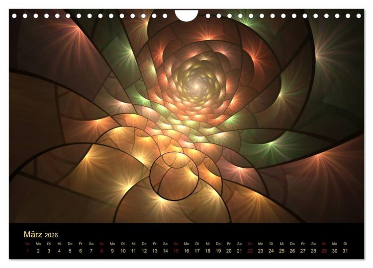Produktbild: Exklusive Fraktalkunst / AT-Version (Wandkalender 2026 DIN A4 quer), CALVENDO Monatskalender