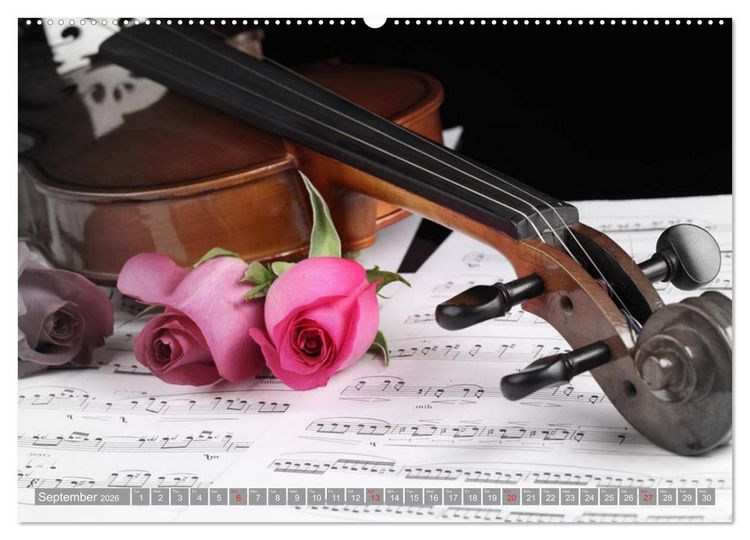 Produktbild: Music Magic of musical instruments (High Quality Premium Wall Calendar 2026 DIN A2 landscape),CALVENDO 12 Month Wall Calendar