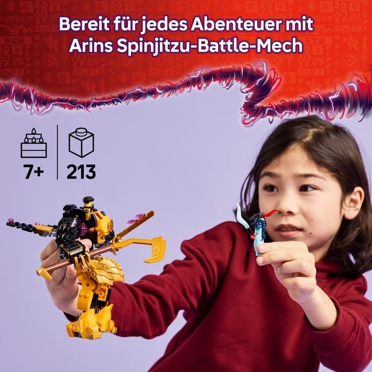 Produktbild: LEGO NINJAGO Arins Spinjitzumech - Spielset mit 2 Minifiguren - 71839