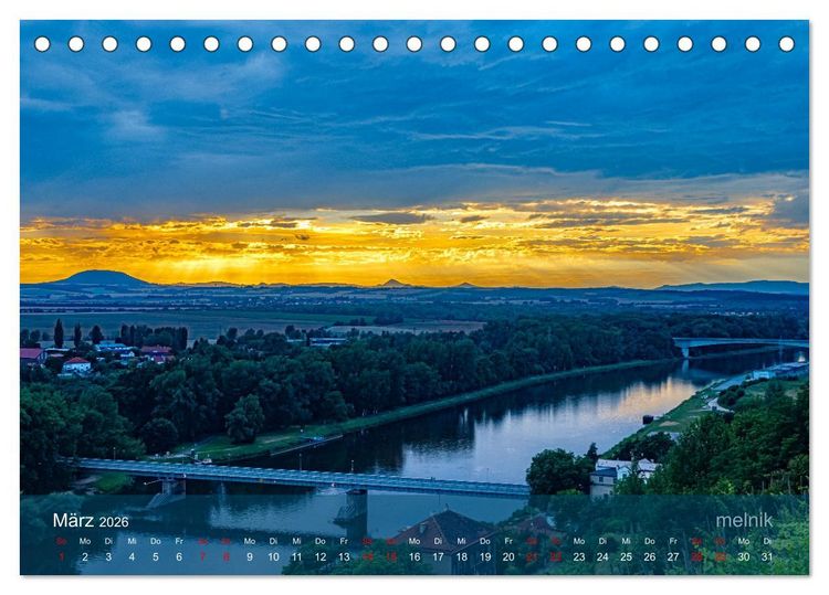 Produktbild: der elbestrom landschaft (Tischkalender 2026 DIN A5 quer), CALVENDO Monatskalender