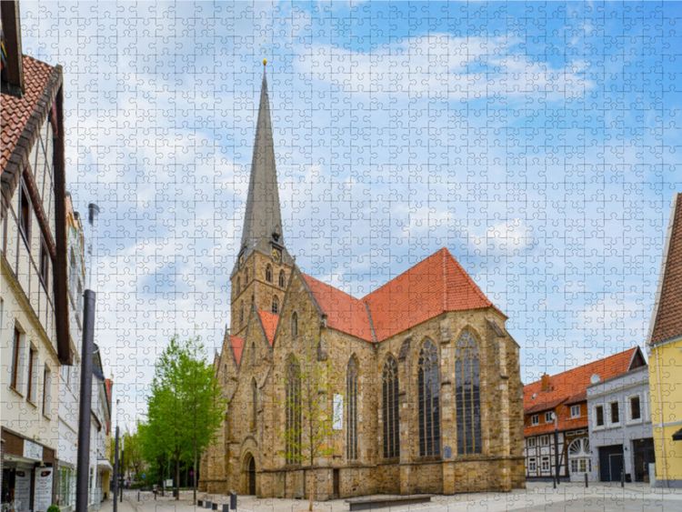 Produktbild: CALVENDO Puzzle Die St. Johannis Kirche | 1000 Teile Lege-Gr&ouml;&szlig;e 64x48cm Foto-Puzzle f&uuml;r gl&uuml;ckliche Stunden