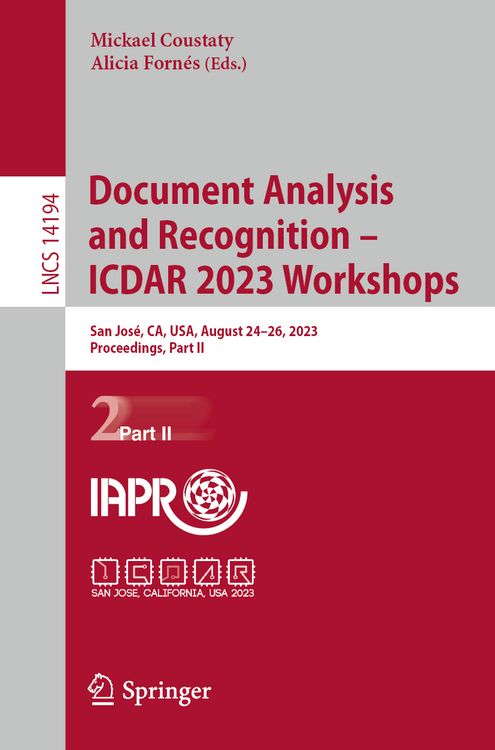 Produktbild: Document Analysis and Recognition &ndash; ICDAR 2023 Workshops