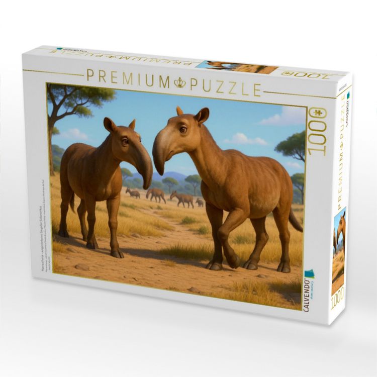 Produktbild: CALVENDO Puzzle Macrauchenia - ausgestorbenes S&auml;ugetier S&uuml;damerikas | 1000 Teile Lege-Gr&ouml;&szlig;e 64x48cm Foto-Puzzle f&uuml;r gl&uuml;ckliche Stunden