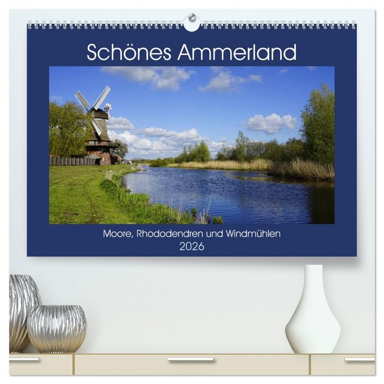 Produktbild: Sch&ouml;nes Ammerland (hochwertiger Premium Wandkalender 2026 DIN A2 quer), Kunstdruck in Hochglanz