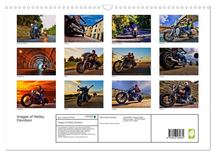 Produktbild: Images of Harley Davidson (Wall Calendar 2026 DIN A3 landscape), CALVENDO 12 Month Wall Calendar