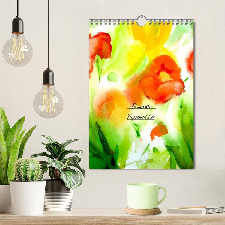 Produktbild: Blumenaquarelle (Wandkalender 2026 DIN A4 hoch), CALVENDO Monatskalender