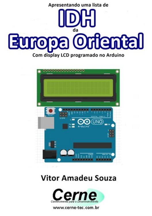 Produktbild: Apresentando Uma Lista De Idh Da Europa Oriental Com Display Lcd Programado No Arduino