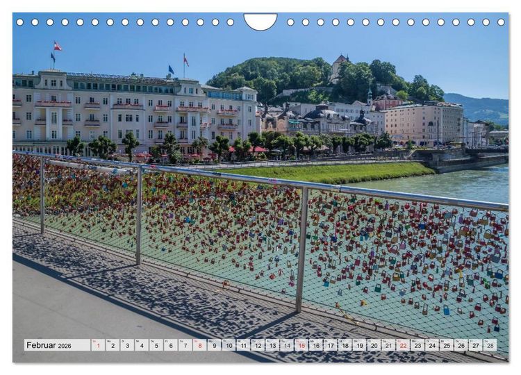 Produktbild: Charmantes Stadtherz SALZBURG (Wandkalender 2026 DIN A4 quer), CALVENDO Monatskalender