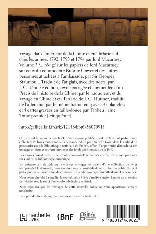 Produktbild: Voyage dans l'int&eacute;rieur de la Chine et en Tartarie fait dans les ann&eacute;es 1792, 1793 et 1794. Tome 3